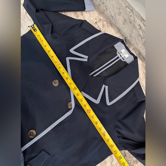 Crown & Ivy Women's Navy Blue Trench Coat Sz XL - Picture 11 of 12